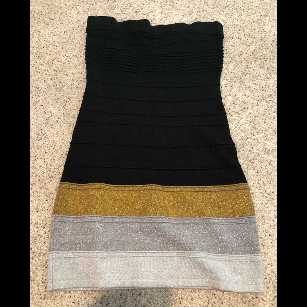 Dress, strapless bandage style, size Medium